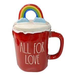 Rae Dunn "ALL FOR LOVE" Figural Coffee Mug